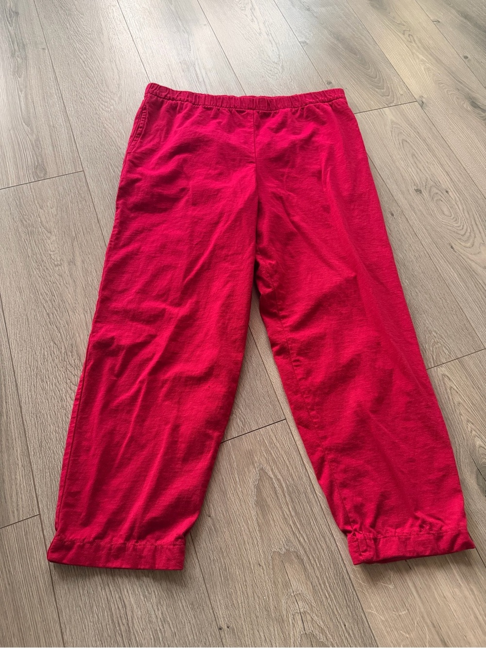 Johnny Was T-Shirt Bright Pink Casual 100% Cotton Pants Size Large